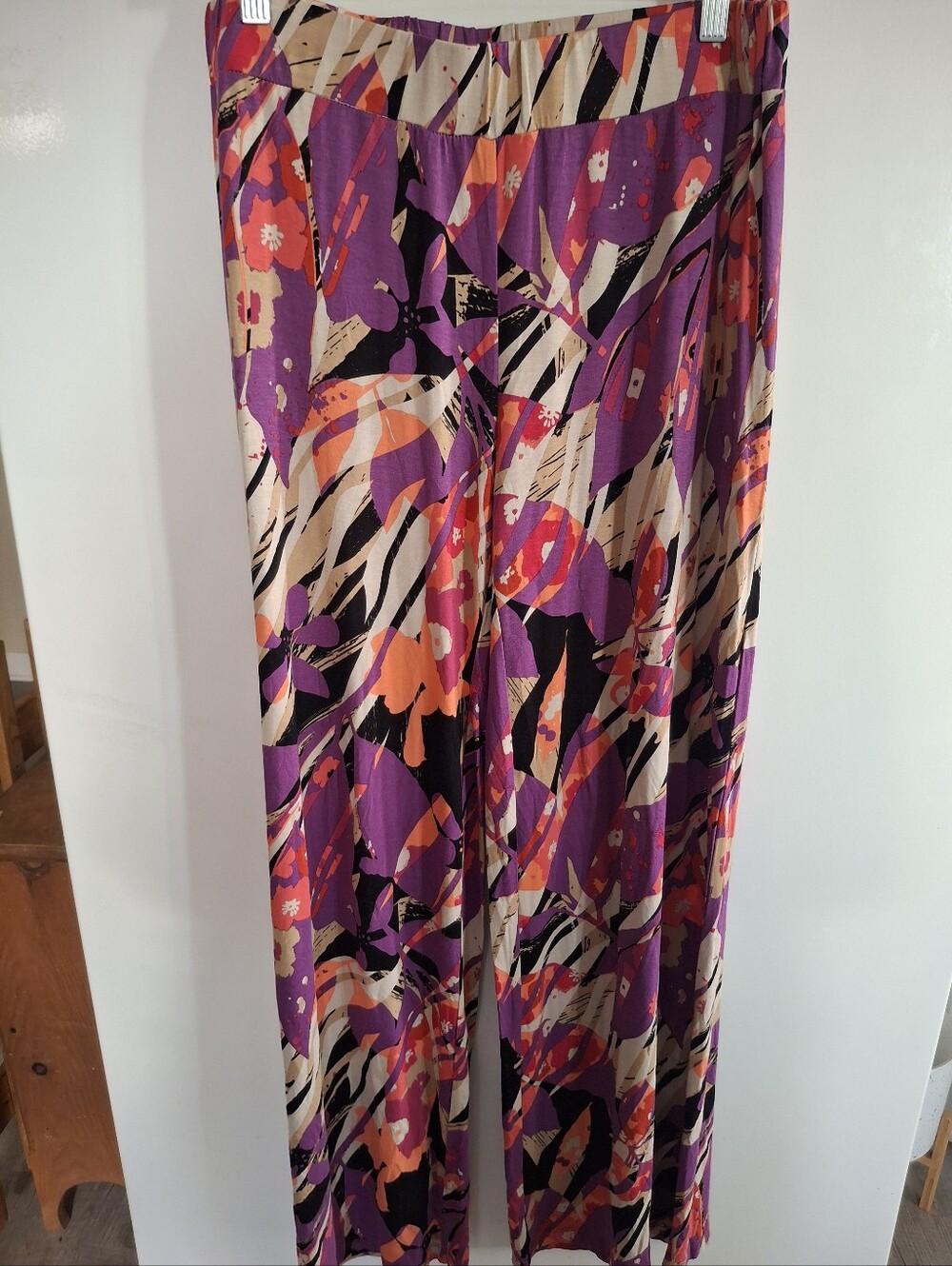 Westbound Multicolor Abstract Floral Wide-Leg Pants
